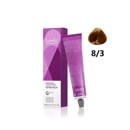 Londa Color стойкая крем-краска, 8/3 светлый блонд золотистый, 60мл