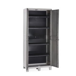 Уличный пластиковый шкаф Toomax Woody's XL Shelves Light Grey