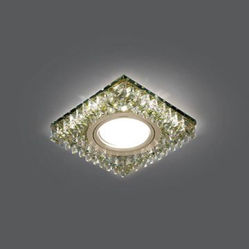 Встраиваемый точечный светильник 1*Gu5.3/LED 2700K BL033 шампань/кристалл/хром Backlight Gauss