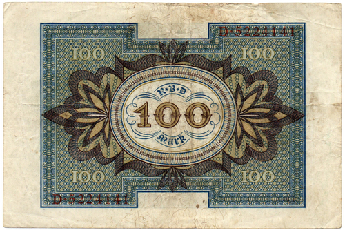 Банкнота Германия, Веймарская республика 100 марок 1920 год