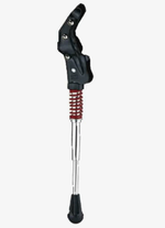 Подножка NUVO  24-28", алюминиевая, крепление на 2 пера, регулируемая, черно серебристая
