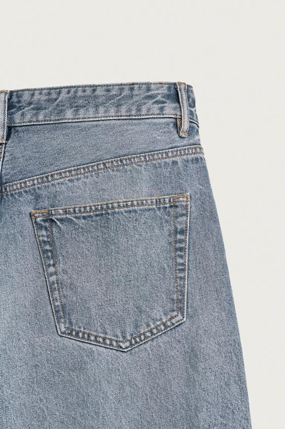 ZARA ДЖИНСЫ LOOSE FIT, ЛИНЯЛЫЙ СИНИЙ