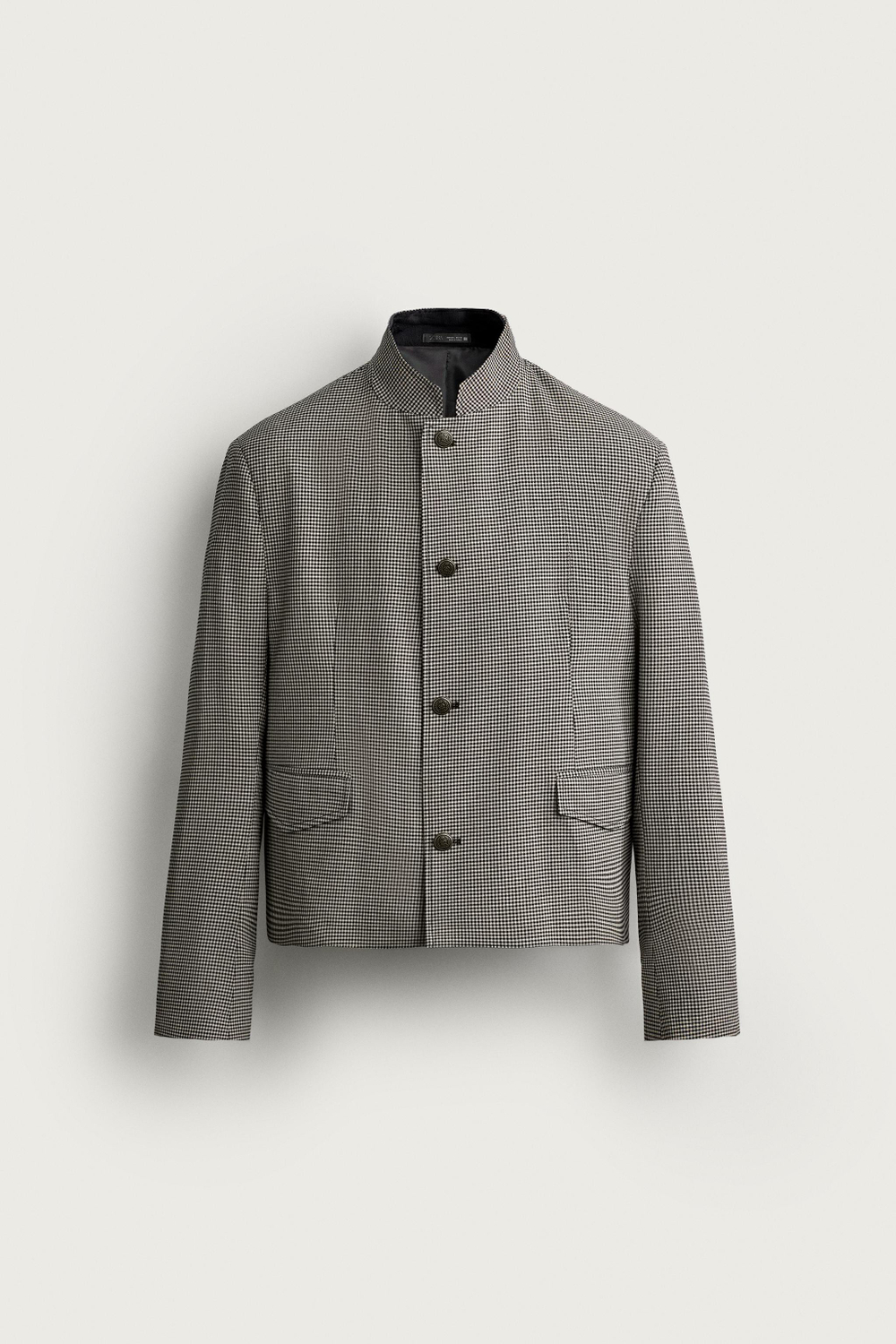 УКОРОЧЕННЫЙ БЛЕЙЗЕР В КЛЕТКУ — ZARA