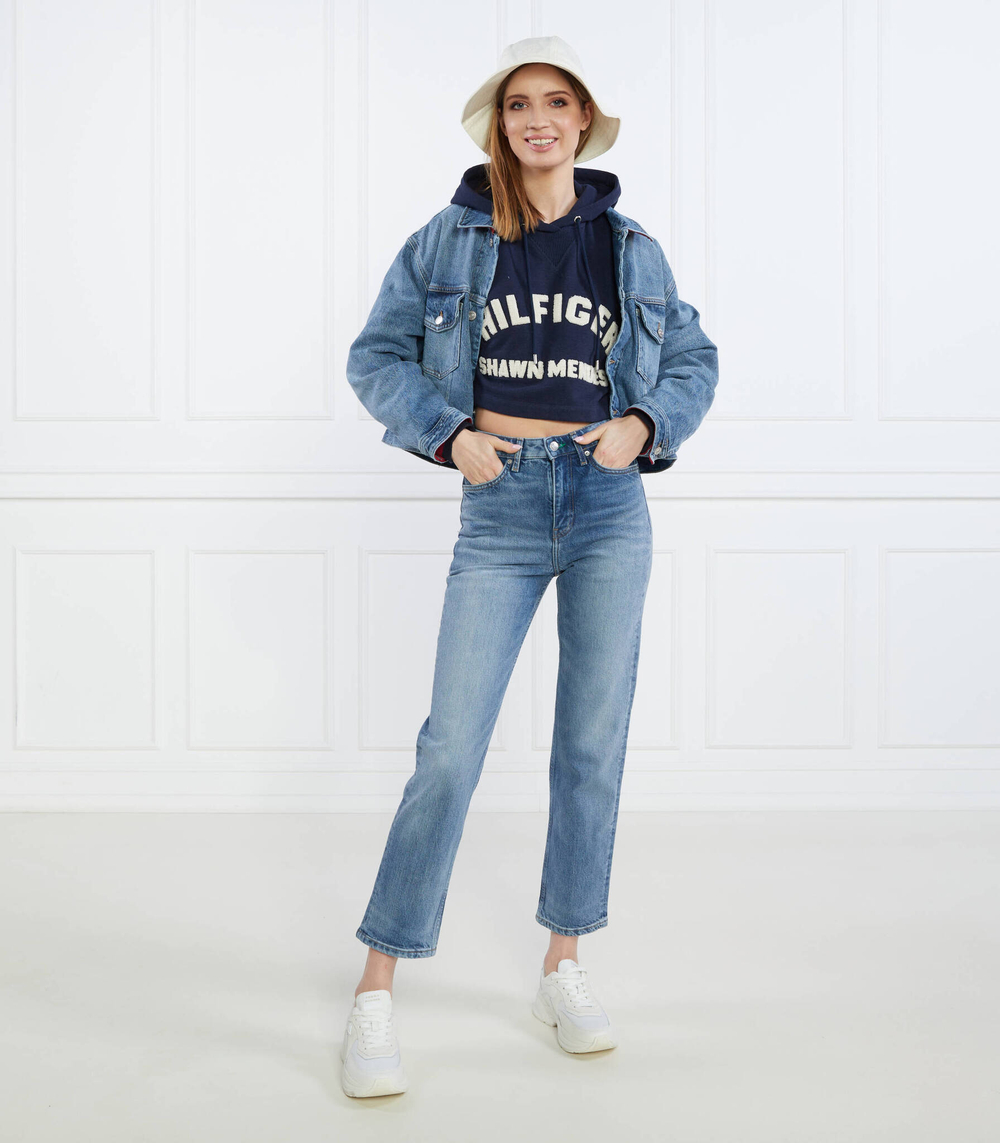 Худи THXSM FLEECE CROP GRAPHIC Tommy Hilfiger - темно-синий(WW0WW38984)