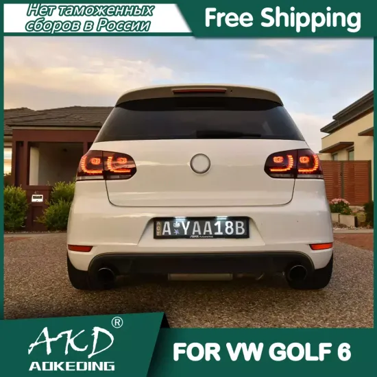 Задние фонари Гольф 6 2008 - 2012 GTI ТЕМНЫЕ V4 type