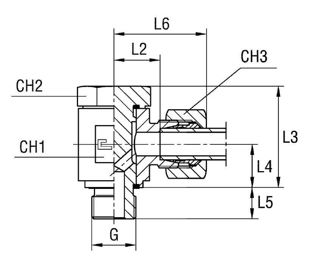 Соединение JE DL15 BSP 1/2" (в сборе) CAST Соединение JE DL15 BSP 1/2" (в сборе) CAST