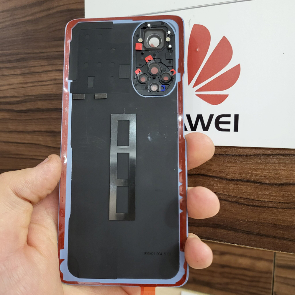 Крышка для Huawei Nova 9 оригинальная (заднее стекло) цвет: голубой-серебристый