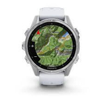 Смарт-часы Garmin Fenix 8 Amoled 43мм Silver c белым силиконовым ремешком, 010-02903-00