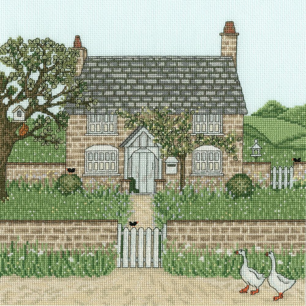 Набор для вышивания нитками Bothy Threads, Gardener's Cottage, 25х25 см Набор для вышивания нитками Bothy Threads, Gardener's Cottage, 25х25 см