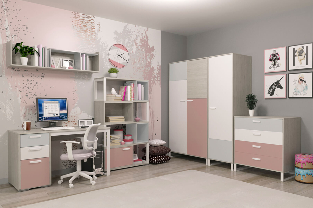 Стол письменный С1 LIBERTY PINK (Либерти пинк)