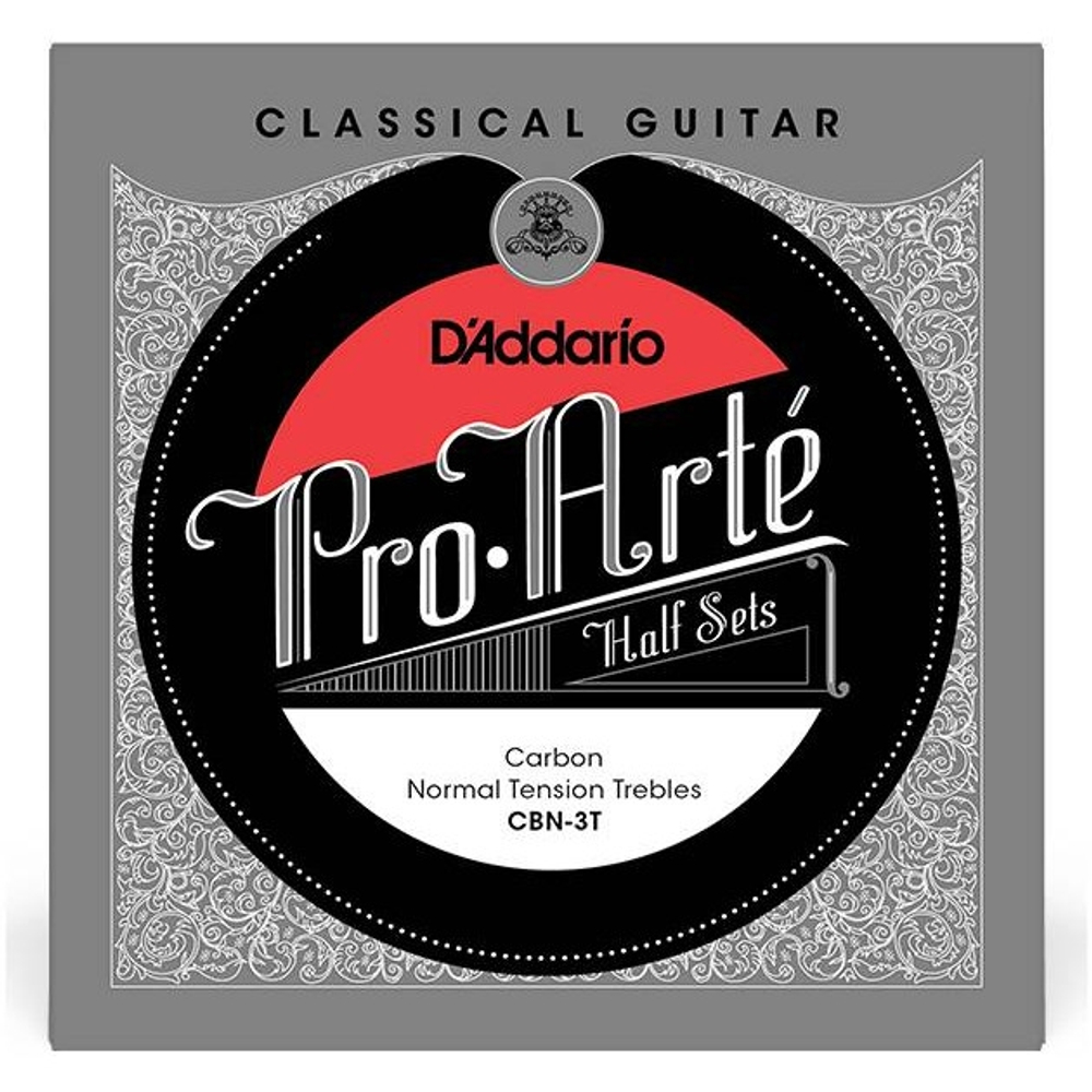 D'ADDARIO CBN-3T - струны для классической гитары,3 верхних струны, карбон, Normal Tension