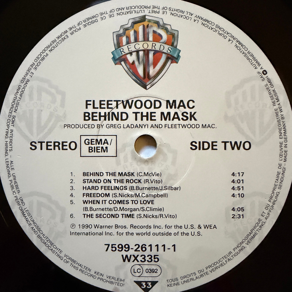 Fleetwood Mac - Behind The Mask (Германия 1990г.)