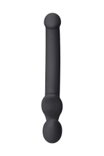 Черный безремневой страпон Silicone Bendable Strap-On - size S (Цвет: черный)
