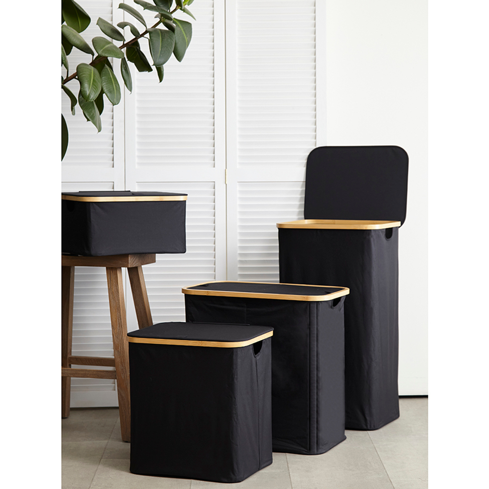 Корзина для белья 41х35х74см Smart Solutions Neat Tall черная