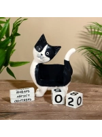 Вечный календарь "Котик" 15х22х6 см