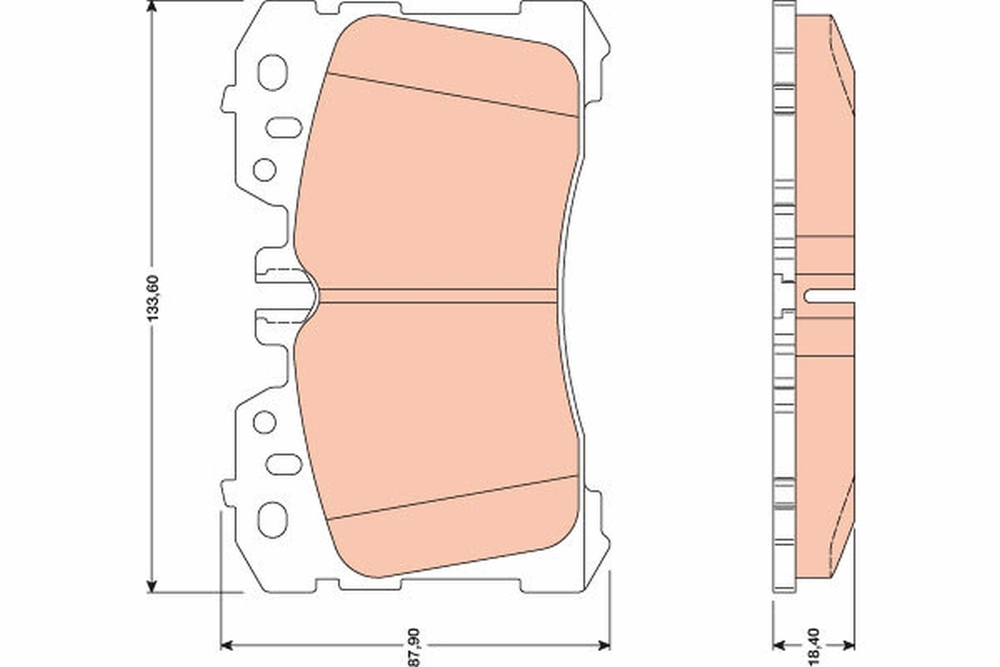 TRW - GDB3473-TRW - Brake Pad Set, disc brake