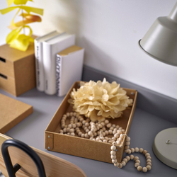 IKEA GÄRDESGÅRD  (ИКЕА ГЭРДЕСГОРД)  -  Коробка с крышкой - натуральный 25х35х8 см