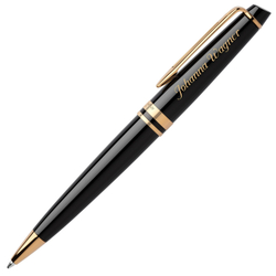 Шариковая ручка Waterman Expert, цвет: Black Laque GT, стержень: Mblue