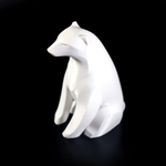 Статуэтка декоративная для интерьера Белый Мишка, русский сувенир, 3D печать, 16 см.