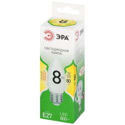Лампа светодиодная ЭРА GREEN LINE LED B35-8W-830-E27 GL 8Вт свеча теплый свет E27 | Лампы cветодиодные Свеча (B/C)