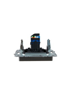 Розетка компьютерная СП RJ45 кат.6 BRITE РК11-БрС механизм сталь IEK BR-K10-2-K46