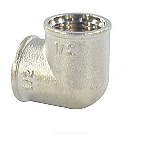 Угольник латунь никель Ду 20 (3/4") ВР/ВР VALFEX VF.090.N.034