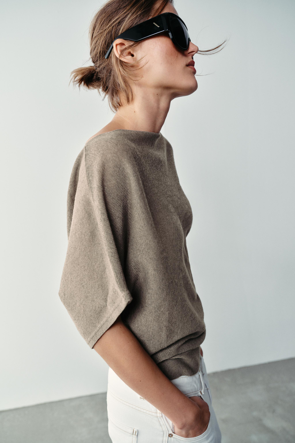ТРИКОТАЖНЫЙ ТОП С ДРАПИРОВАННЫМ ВЫРЕЗОМ НА СПИНКЕ — ZARA