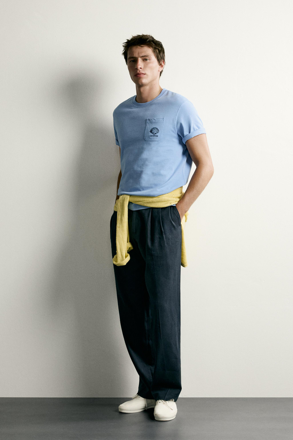 КОМБИНИРОВАННАЯ ФУТБОЛКА RELAXED FIT — ZARA