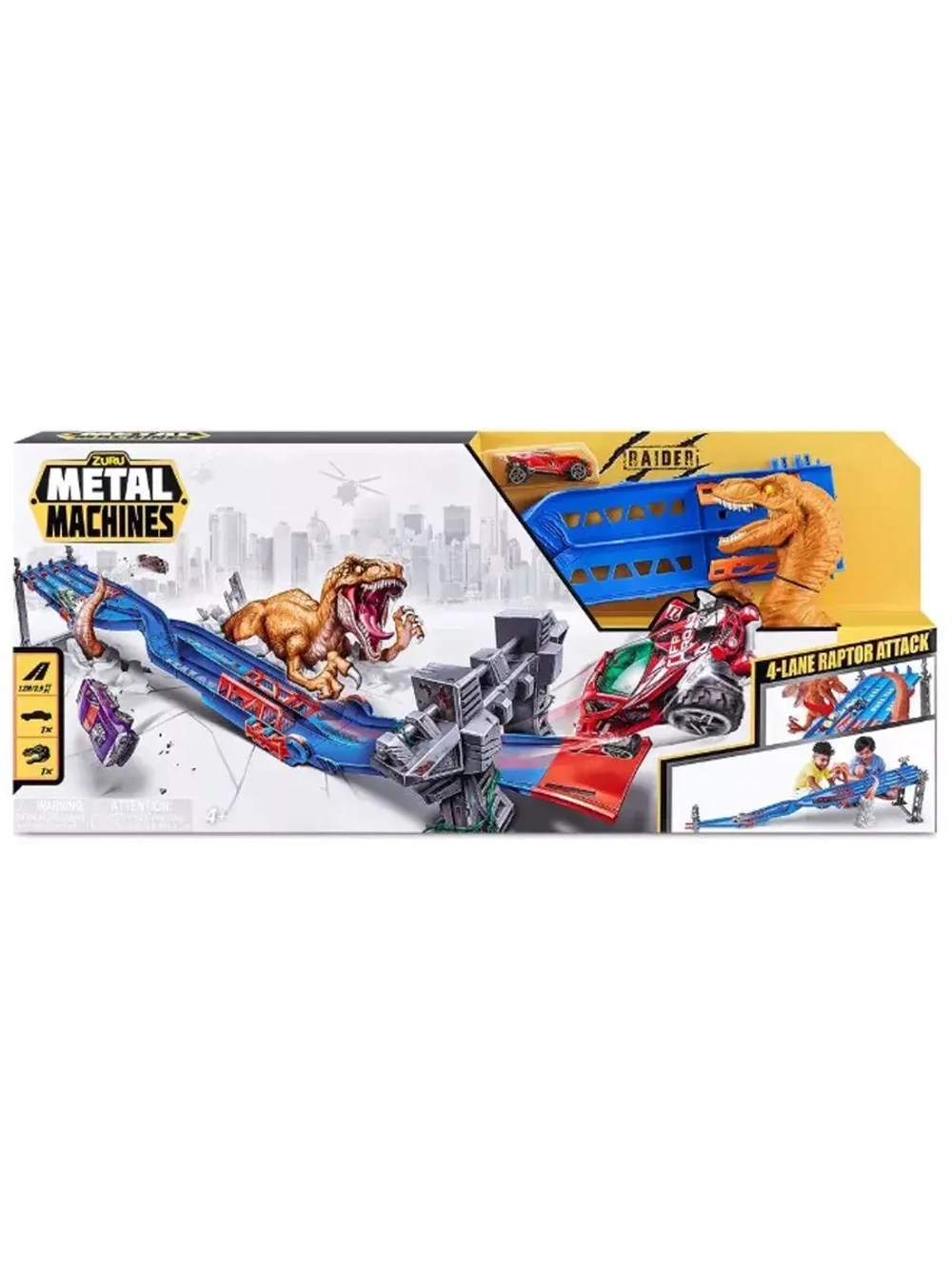 Игровой набор Metal Machines Трасса четырехполосное безумие