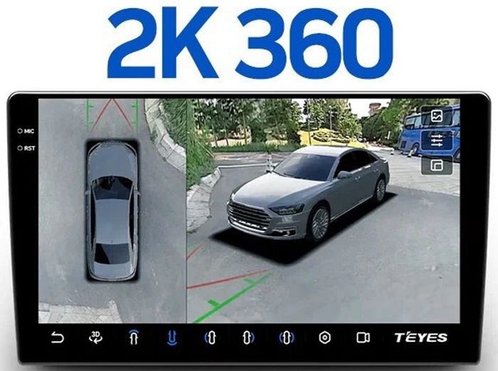 Магнитола для Toyota Harrier 3 XU60 2013-2020 (без JBL, рамка-накладка) - Teyes CC3-2K-360 на Android 10, Быстрая, 2K QLED, CarPlay, 4G SIM-слот, 4 камеры в комплекте