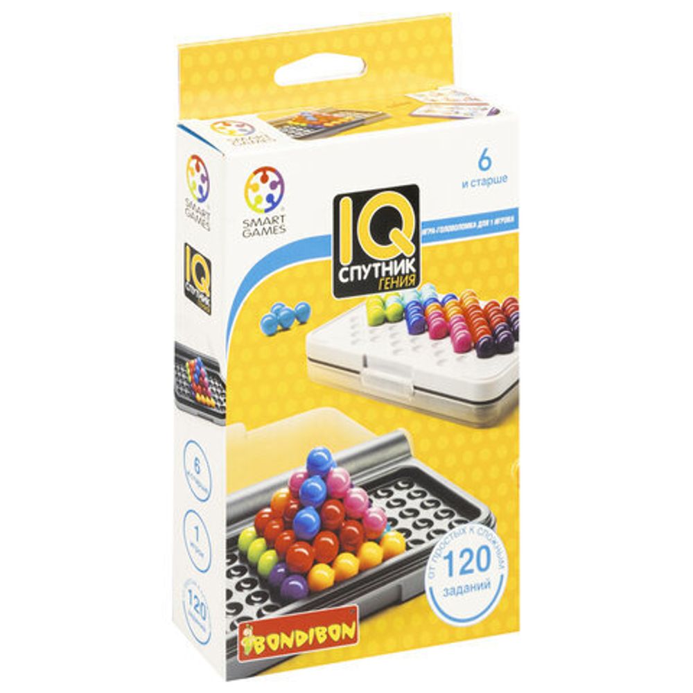 Игра логическая "IQ-Спутник гения", 120 заданий, Smart Games, BONDIBON, ВВ1890