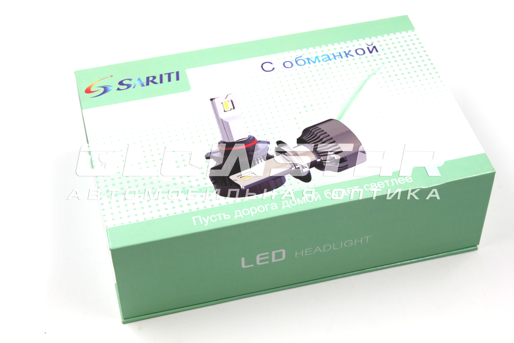 Светодиодные лампы H8/H9/H11/H16 Sariti K5 с обманкой, с вентилятором, 5500K, 12V, 50W (комплект, 2шт)
