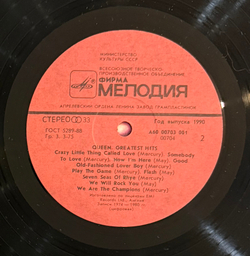 Виниловая пластинка Queen ‎– Greatest Hits LP Мелодия