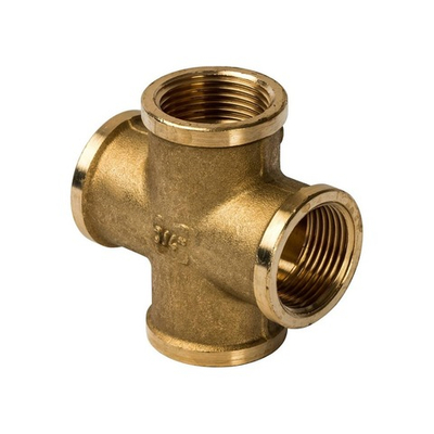 Крестовина STOUT SFT 0030 - 3/4" (для стальных труб, латунь без покрытия)