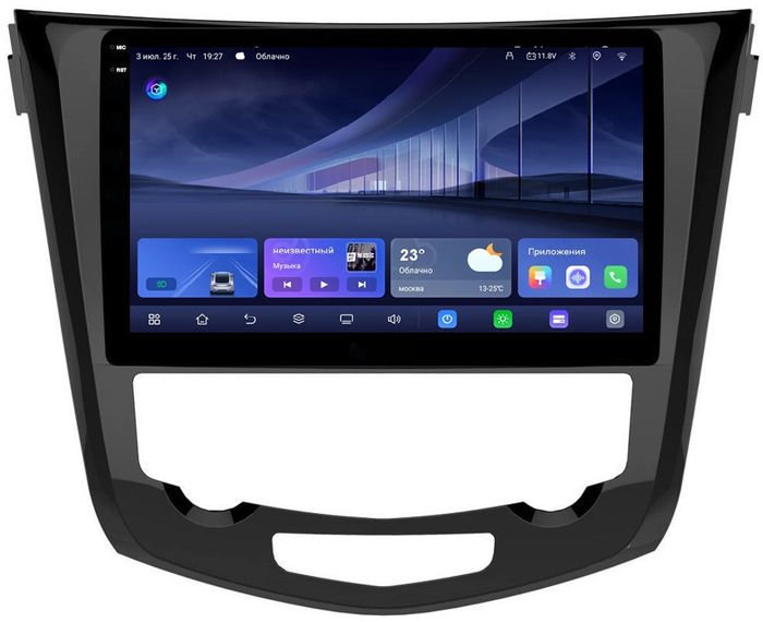 Магнитола для Nissan X-Trail T32, Qashqai J11 2014-2022 (поддержка автопарковки) - Kuberg QLed+2K, Android 14, TS105, Быстрейшая, CarPlay, SIM-слот