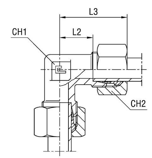 Соединение P90 DL15 22х1.5 (в сборе)