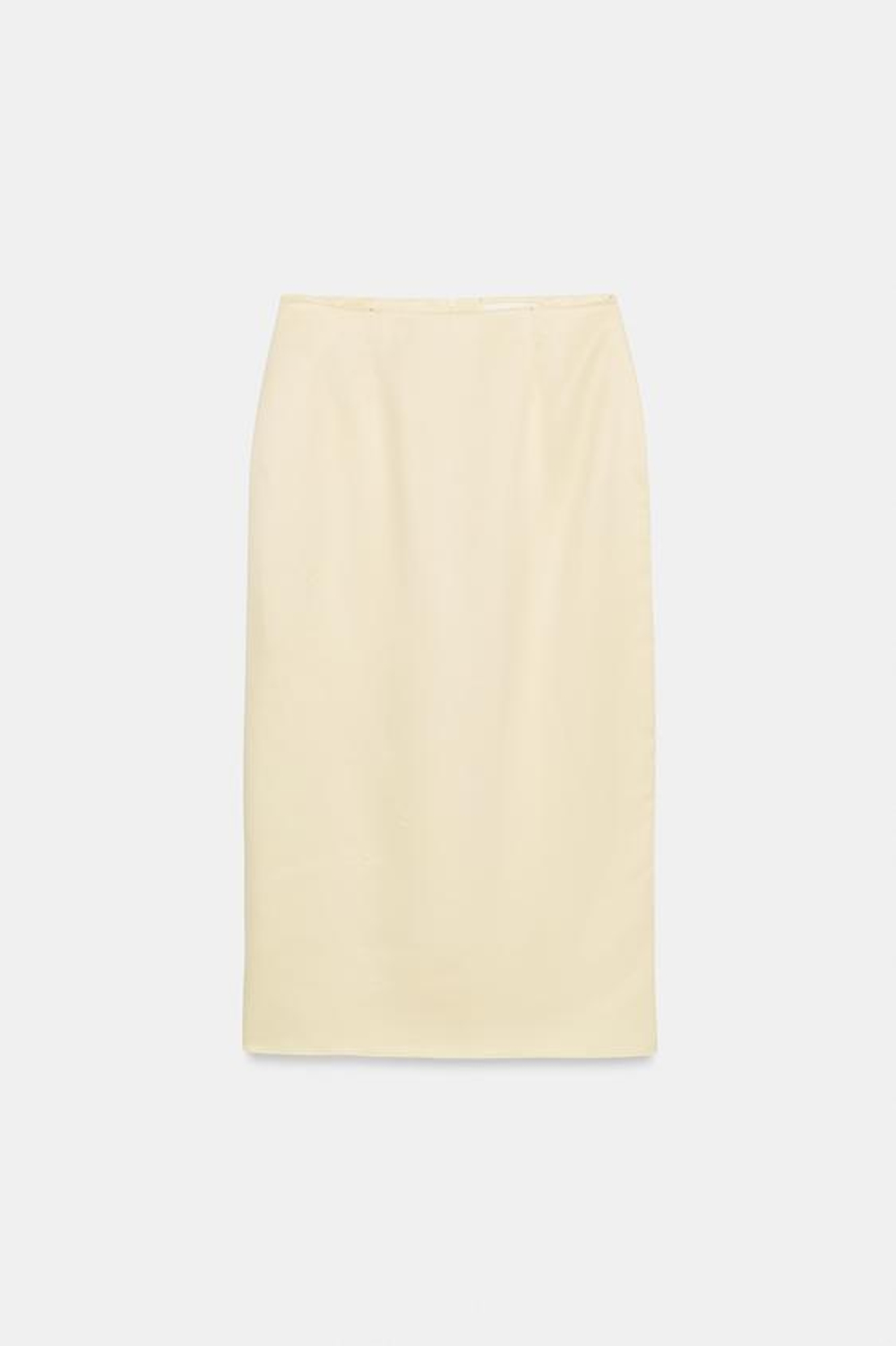 ZARA ПРЯМАЯ ЮБКА МИДИ — ZW COLLECTION, ЭКРЮ