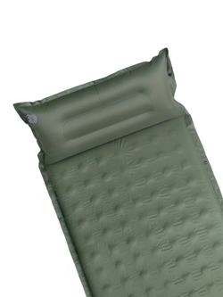 Коврик надувной односпальный Naturehike D series, с подушкой, хаки (CNK2550WS025)