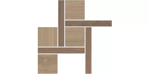 Керамогранит KERAMA MARAZZI АЛЬБЕРОНИ декор (3) мозаичный коричневый матовый обрезной 27,5x27,5 9 мм. T056\SG644020