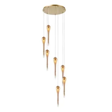Подвесной светильник 7*E14 A1577SP-7GO золото Waterfall Arte Lamp