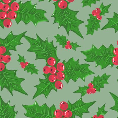 Pattern (узор) рождественского остролиста