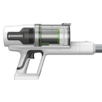 Пылесос вертикальный акк. Greenworks SV24360, 24V, б/щет, 250 Вт, 17 кПа, электрощетка, 2 насадки, LED, белый+серебро, без АКБ (4702107)