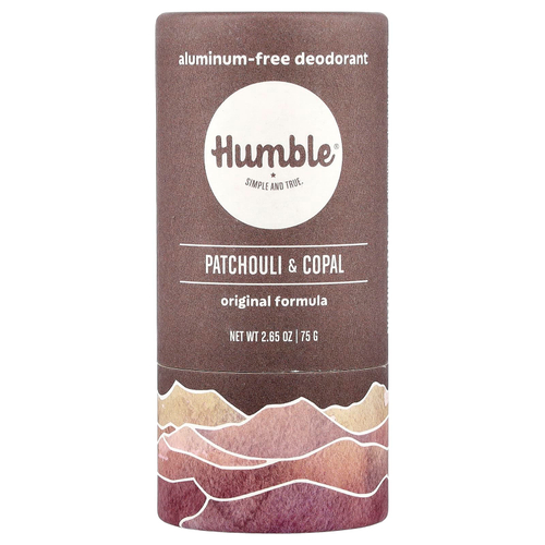 Humble Brands, дезодорант без алюминия, пачули и копал, 75 г (2,65 унции)