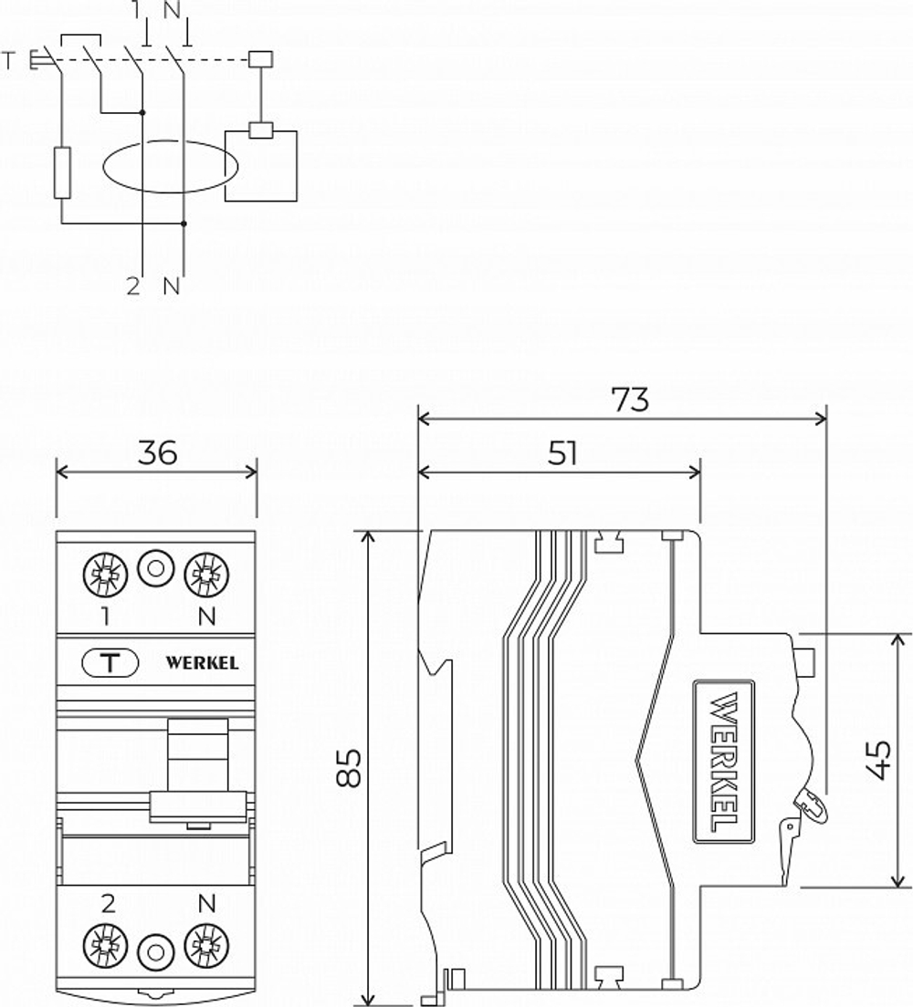 Устройство защитного отключения 1P Werkel Устройства защитного отключения W912P256