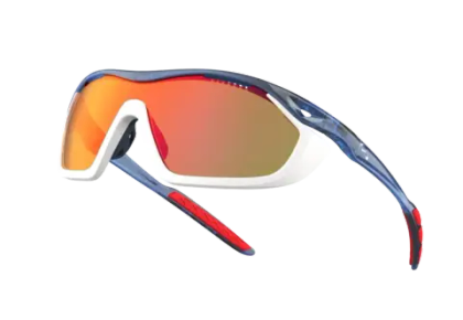 Спортивные очки с диоптриями 720armour Analog Pro / Translucent Midnight Blue Temple / Matte White Gasket / HC Red Black Lens