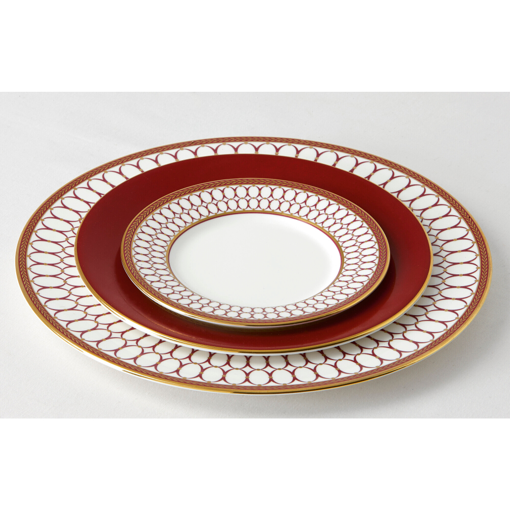 Тарелка десертная 18см Wedgwood Ренессанс красная