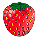 Покрывало пляжное strawberry