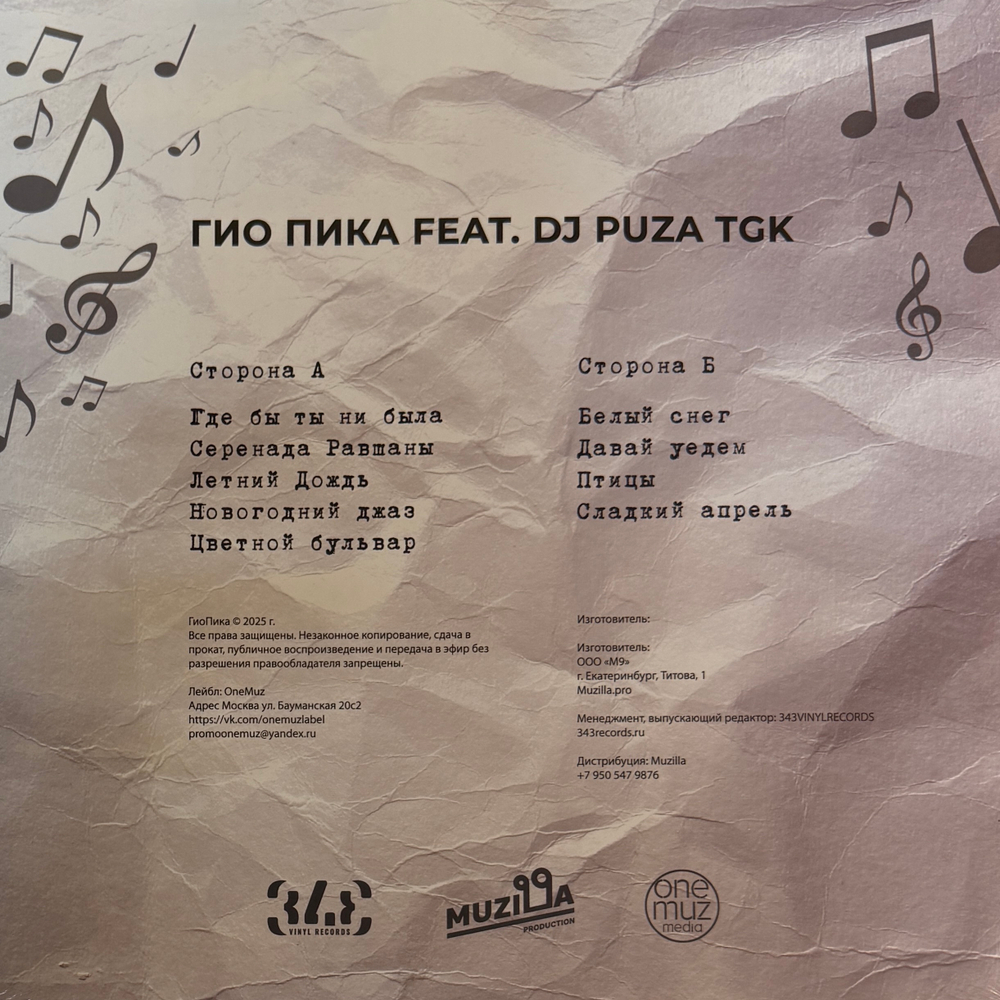 Гио Пика, Dj Puza TGK - Пикабидзе (Россия 2026г.)