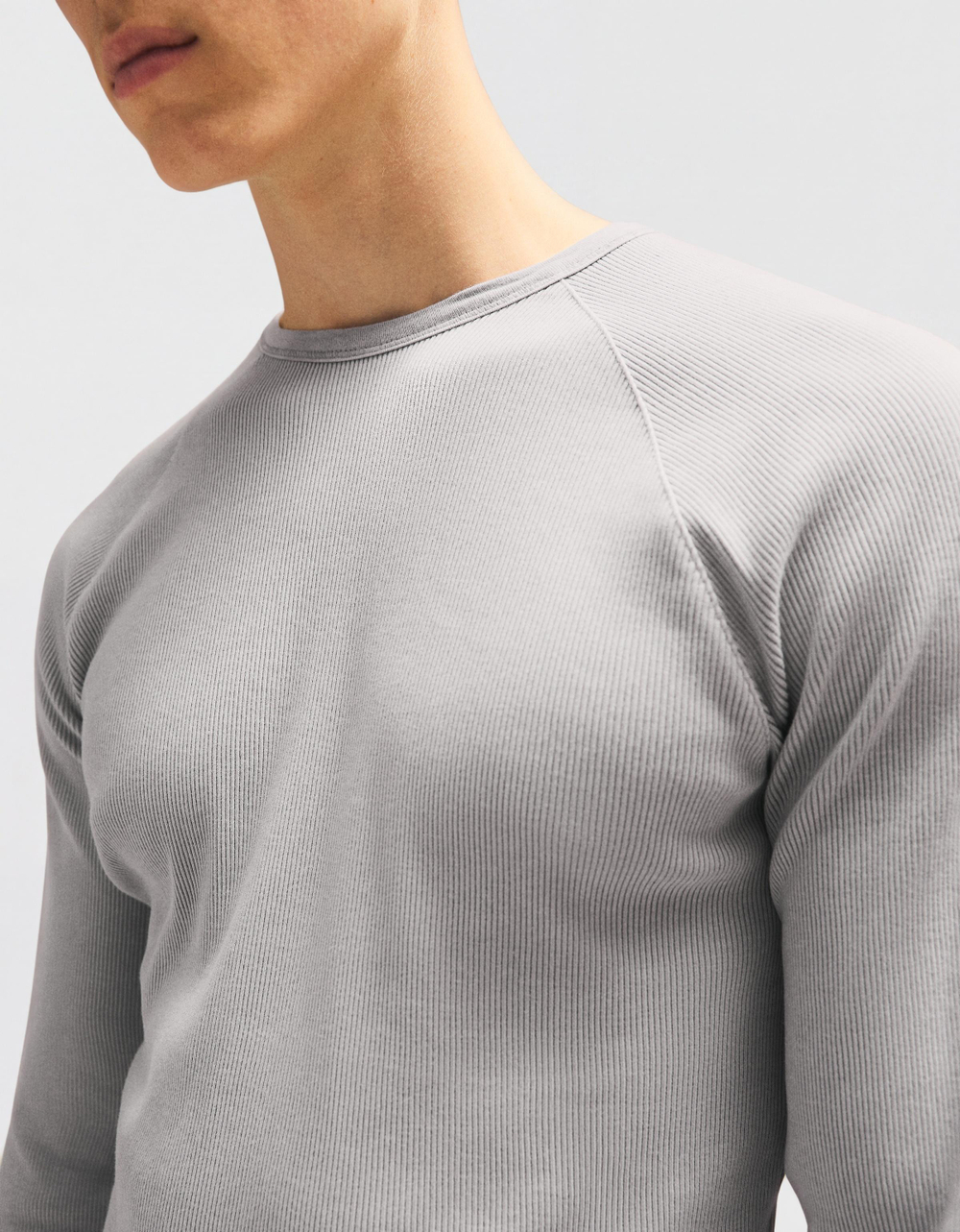 Мужской лонгслив slim fit - BERSHKA