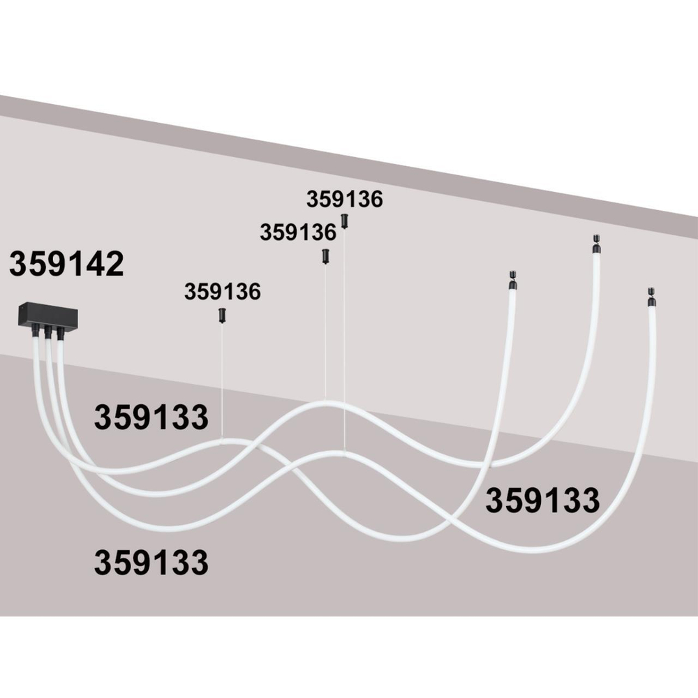 359133 KONST NT23 000 черный Светильник светодиодный IP20 LED 4000K 38W 170-265V 3800Лм RAMO